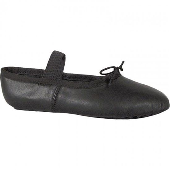 black leather ballet shoes