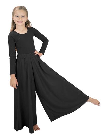 Child liturgical praise dance palazzo pants (black) in  Houston-International Dance Design
