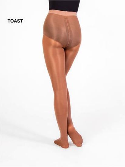 Adult Ultra-Shimmery Toast Footed Tights (Plus Sizes) Houston  TX-International Dance Design